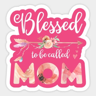 Women Blessed Mom Floral Mom Mothers Day Gift Sticker